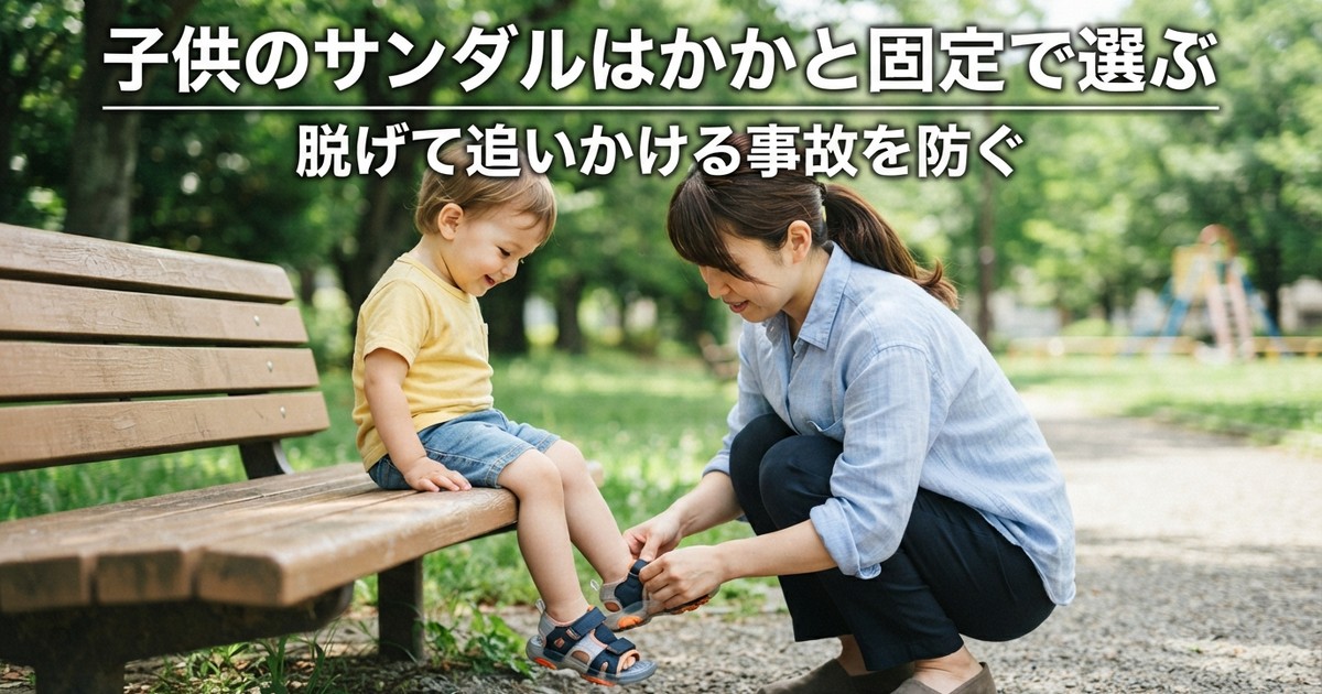 子供用サンダルは「かかと固定」で選ぶ——脱げて追いかける事故を防ぐおすすめ3選