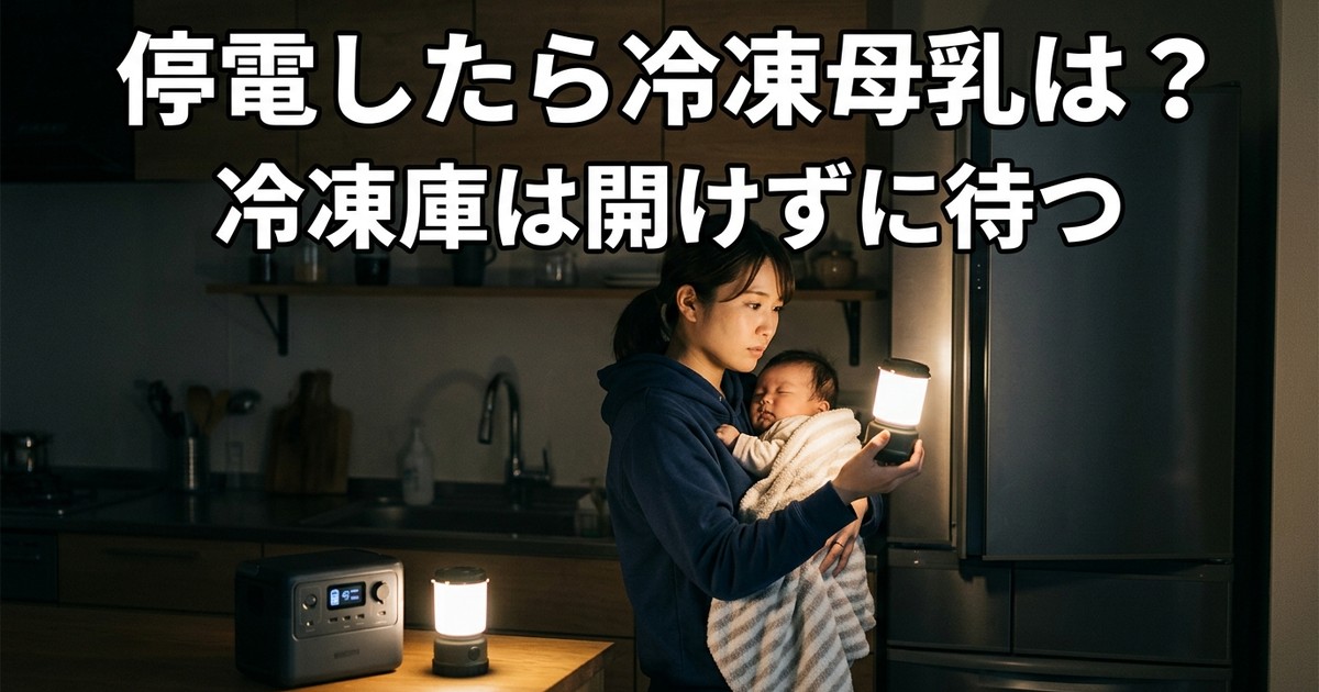 停電したら冷凍母乳は？冷凍庫は開けずに待つ