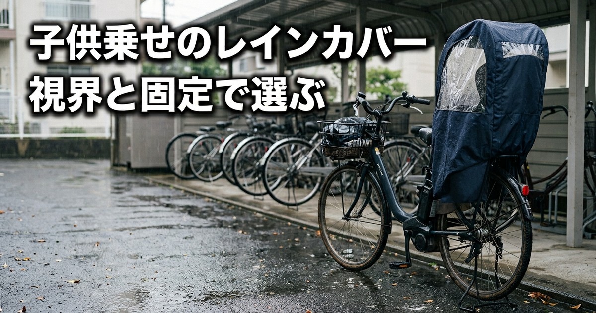 子供乗せ自転車レインカバーおすすめ3選【2026年】視界・固定・脱出性3基準