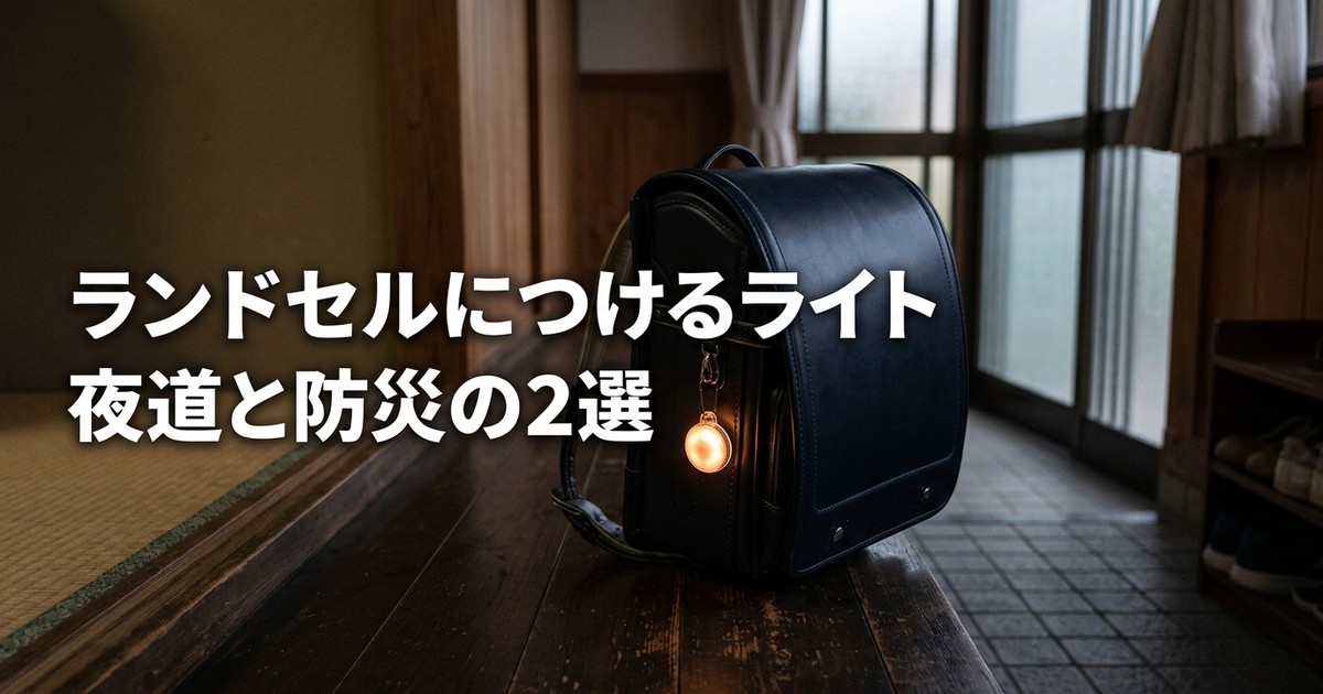 ランドセルにつけるライトはどれがいい？夜道と防災で使える2選を比較