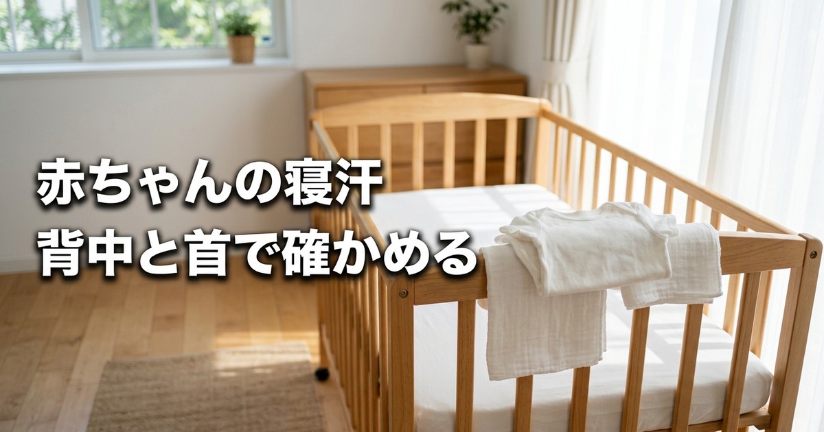 赤ちゃんの寝汗がすごい——「手足が冷たい」で判断しない。暑さは背中と首で確かめる