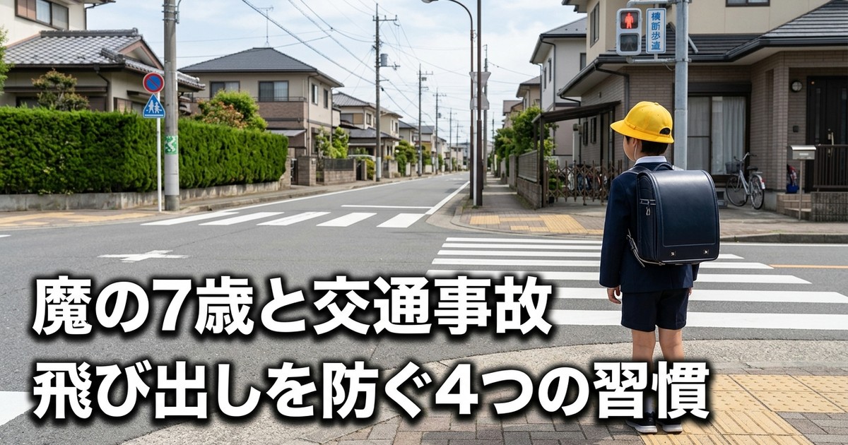 子供の交通事故は「魔の7歳」に集中——新学期・下校時が危ない。飛び出しを防ぐ4つの習慣