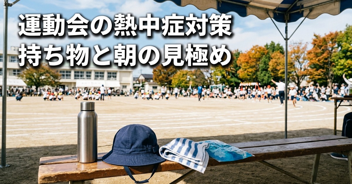 運動会の熱中症対策——秋でも油断禁物。子供を守る持ち物と「朝の見極め」チェックリスト
