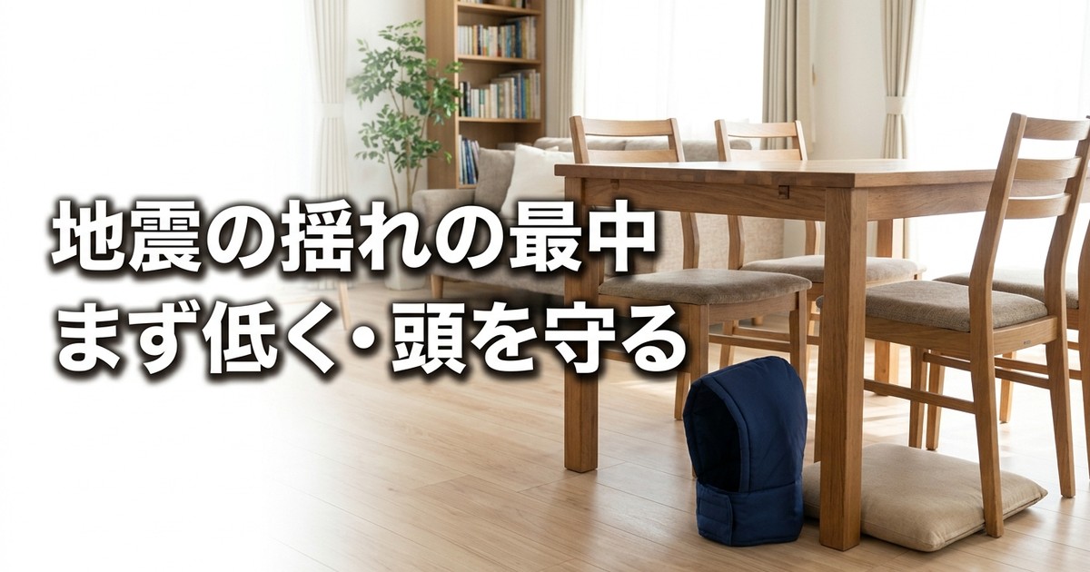 地震のとき子供をどう守る？揺れの最中の「まず低く・頭を守る」——家・保育園・外・寝室の場所別行動