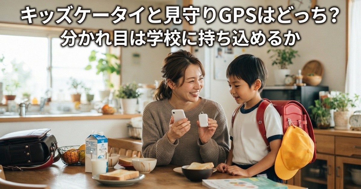キッズケータイと見守りGPSはどっち？——分かれ目は「学校に持ち込めるか」。年齢別の正解