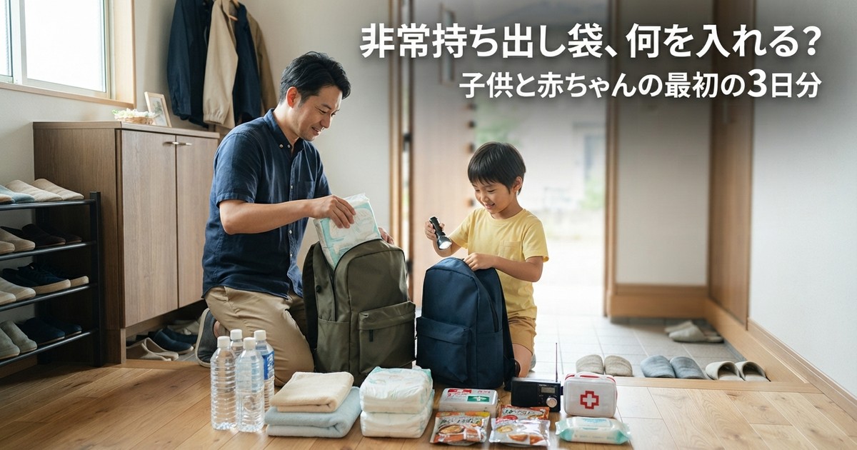 子供と赤ちゃんの非常持ち出し袋、何を入れる？——地震のあと「最初の3日」を生き抜く中身チェックリスト