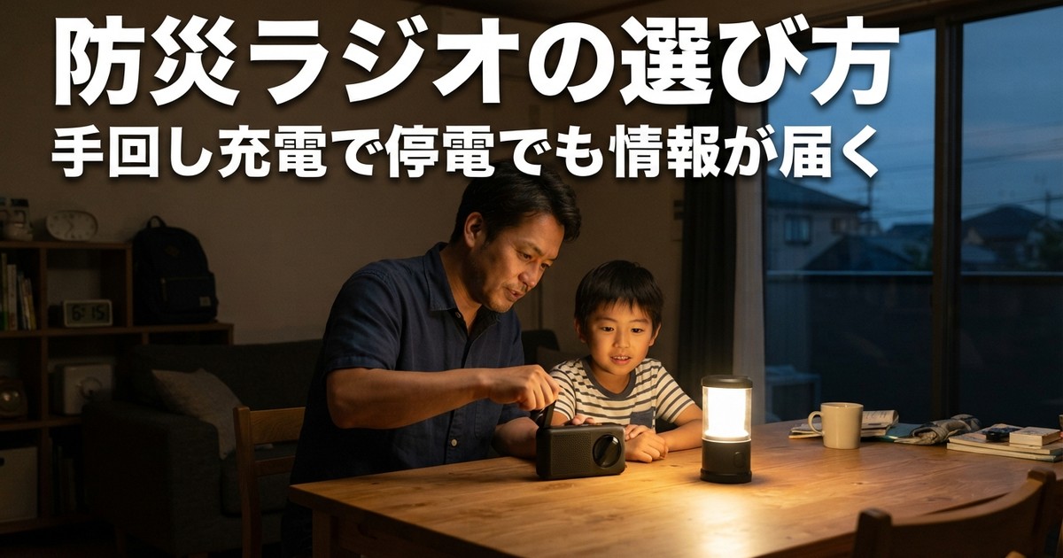 防災ラジオ（手回し充電）の選び方｜地震・停電の情報収集、子供のいる家庭向け【2026年】