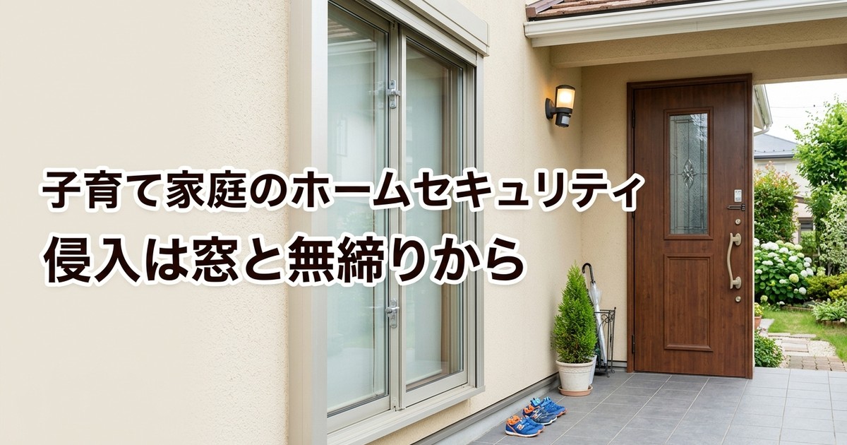 一戸建ての玄関と窓、壁のセンサーライト